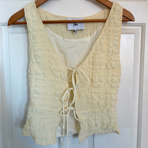 Yllw the Label Tatum Bubble Tie Front Vest XS - Picture 11 of 14